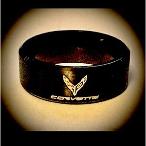 C8 Chevrolet Corvette inspired titanium 8MM ring.